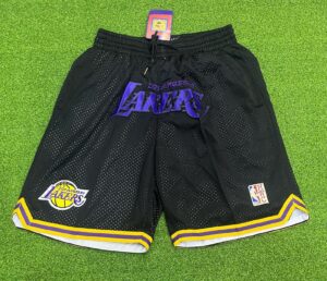 lakers black shorts